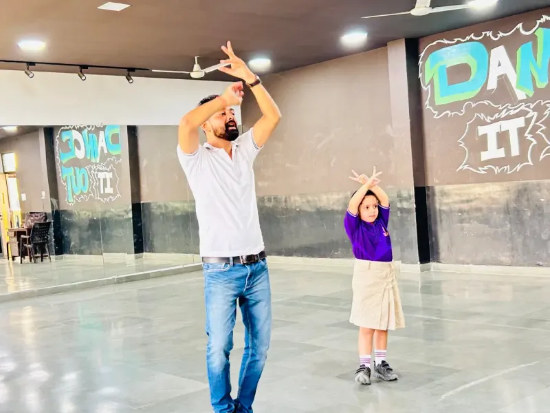 Dance practice in the studio