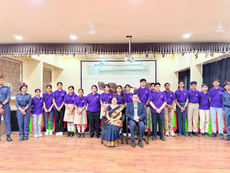 Students assembled for a school programme