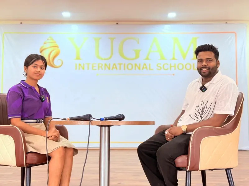 Samvaad career-series panel on stage